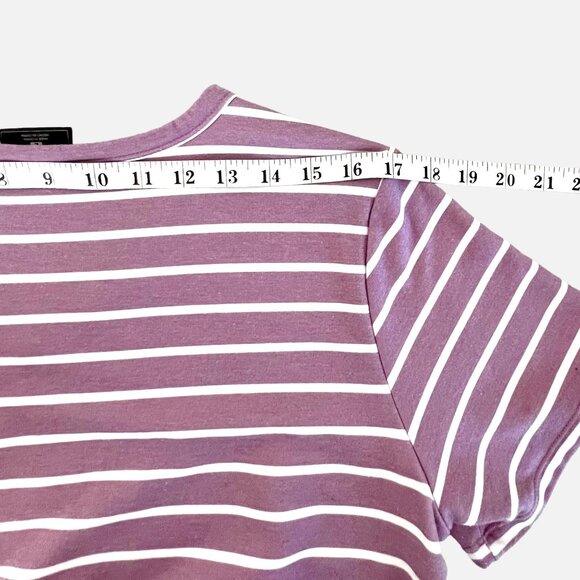 Womens 32 Degrees Cool Dress w/ Pockets Comfy Striped Short Sleeve V-Neck Sz L - Picture 13 of 14
